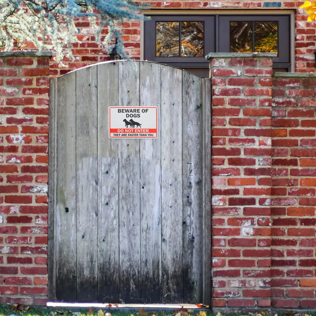 Vintage Beware of Dog Metal Sign – Weatherproof Yard & Fence Metal Yard Sign PLUSH other