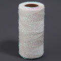 200 Yards Metallic Glitter Tinsel Yarn – DIY Gift & Craft Cord Craft Yarn Thread PLUSH white