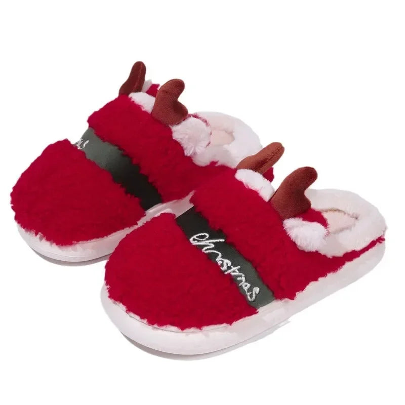 Plush Christmas Slippers – Cozy Anti-Slip Indoor Winter Shoes Winter Slippers PLUSH