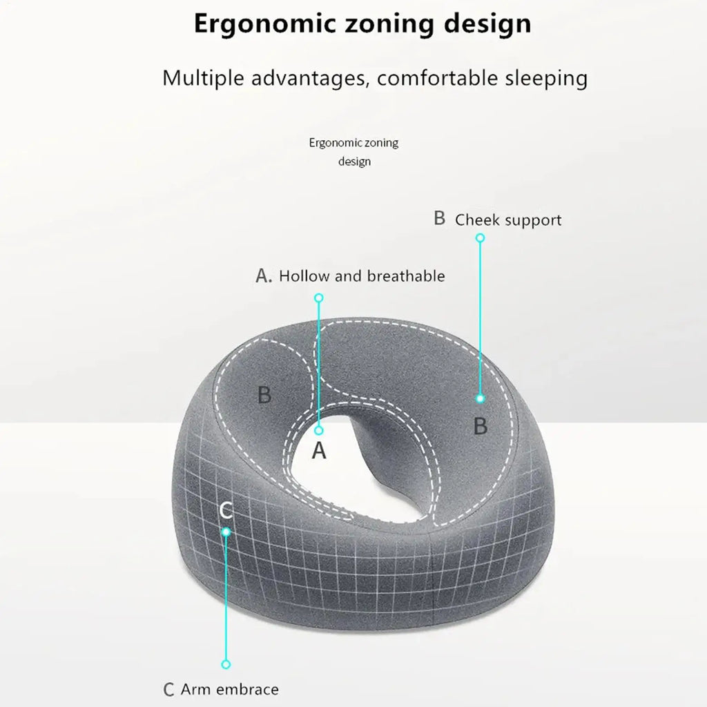 Memory Foam Face Cradle Cushion – Ergonomic Massage Head Rest Massage Face Cushion PLUSH