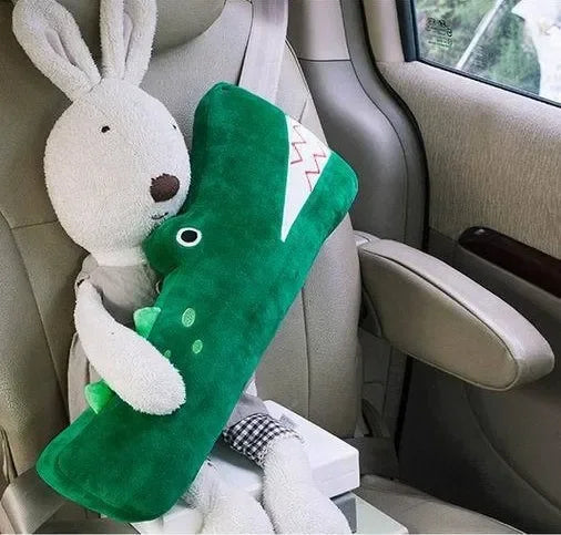 Kids Cartoon Seatbelt Pillow – Neck & Shoulder Pad Cover Kids Seatbelt Pillow PLUSH crocodile