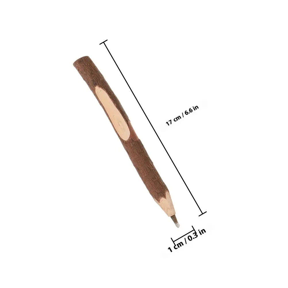 12pcs Wood Ballpoint Pens Natural Grain Black Ink | Bulk Set Wood Ballpoint Pens PLUSH 17X1X1CM