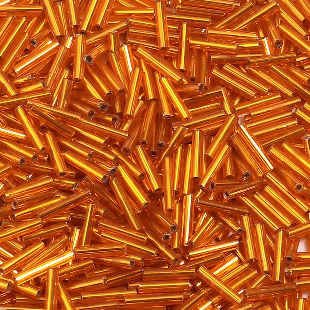 Silver Filled Glass Tube & Seed Beads 10g – DIY Jewelry Making Jewelry Making Beads PLUSH orange 10g