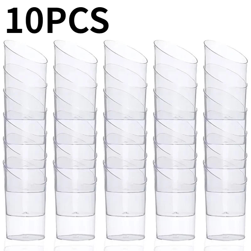 Clear Plastic Disposable Dessert Cups 80ml – 10/20/40 Pack Disposable Dessert Cups PLUSH 10PCS