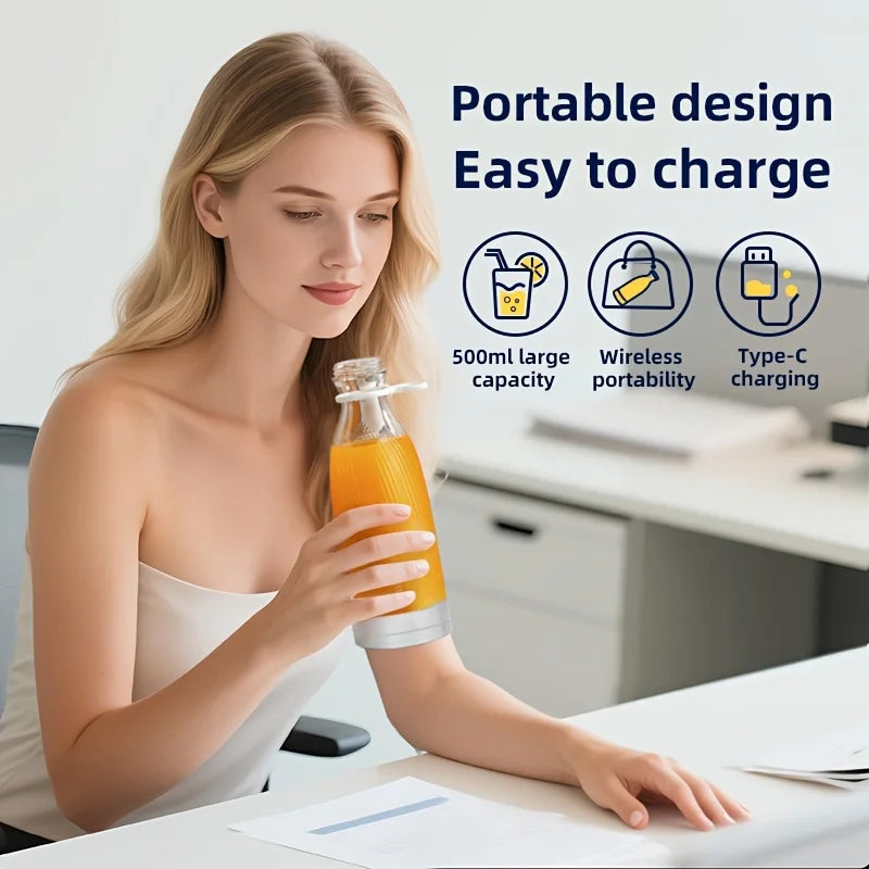 Portable USB Mini Blender 420ml – Smoothies & Juices LED Display Portable USB Blender PLUSH