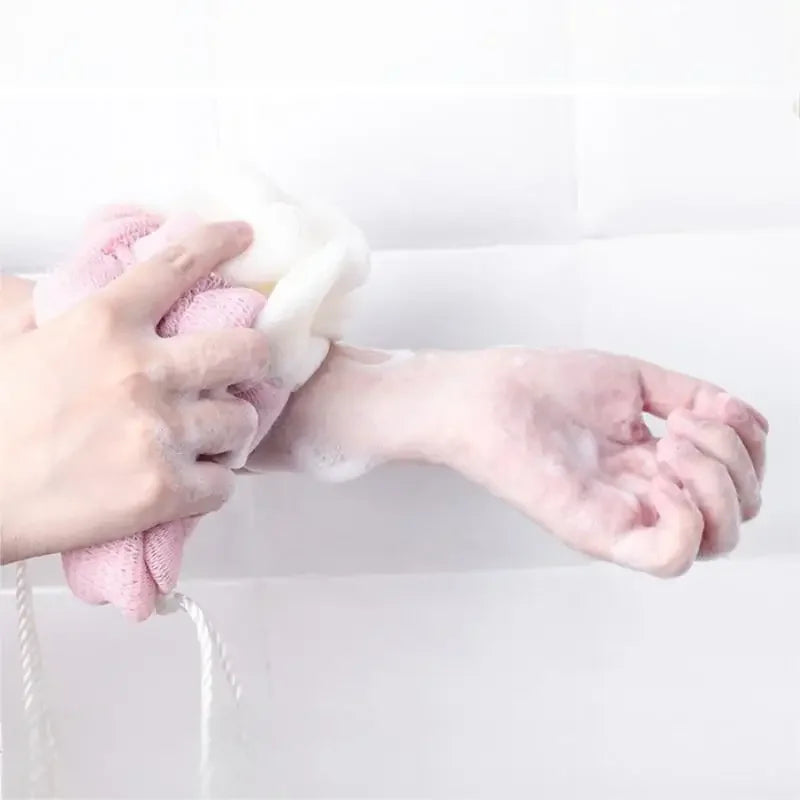 Exfoliating Back Scrubber – Long Handle Mesh Body Scrub Body Exfoliating Scrubber PLUSH