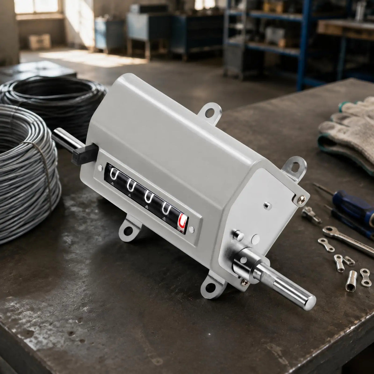 Metal Cable Length Meter – Circular Wheel & Manual Reset Cable Length Meter PLUSH