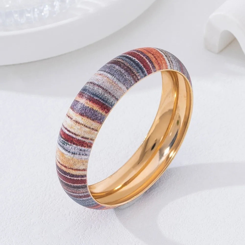 Boho Flower Bangle – Colorful Vintage Ethnic Bracelet for Women Ethnic Bangle Bracelet PLUSH