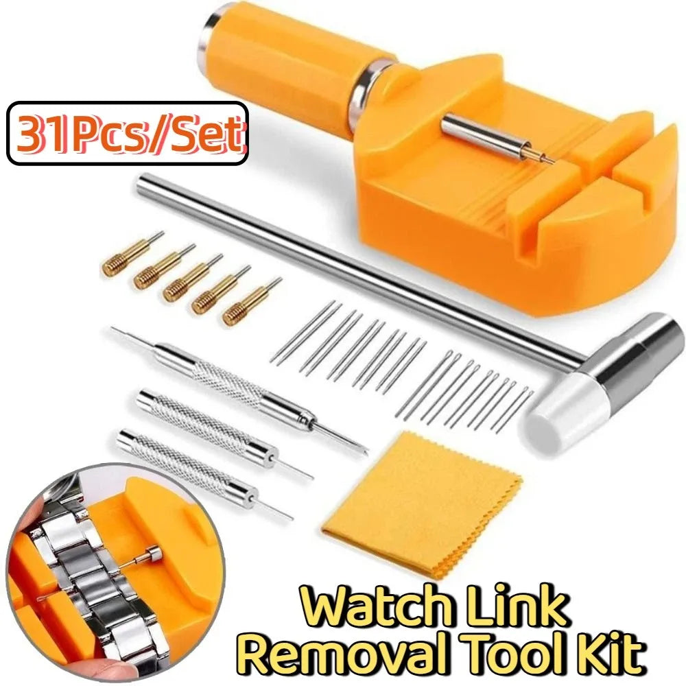 31-Piece Watch Band Link Removal & Adjustment Tool Kit Watch Repair Tool Kit PLUSH