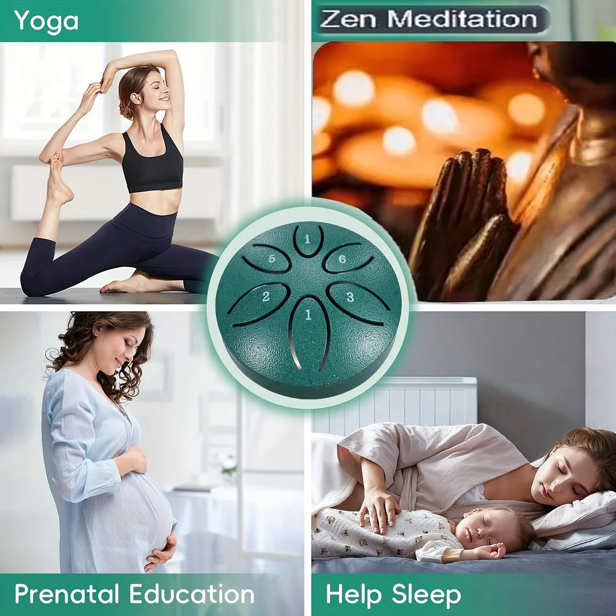 3 Inch Steel Tongue Drum – 6-Tone Handheld Meditation Gift Steel Tongue Drum PLUSH
