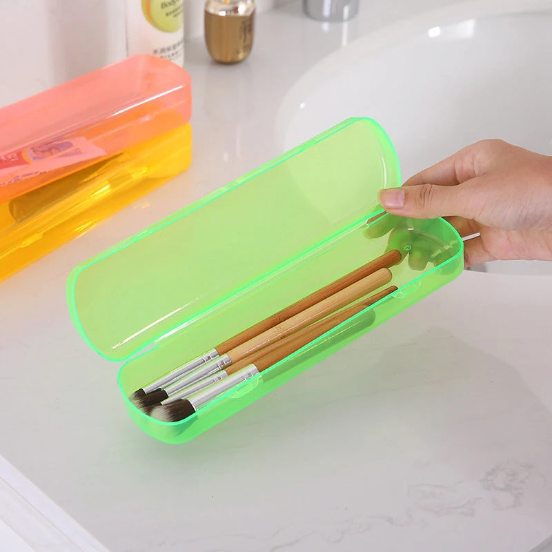Portable Travel Toothbrush & Toothpaste Storage Box | Candy Color Toothbrush Travel Case PLUSH