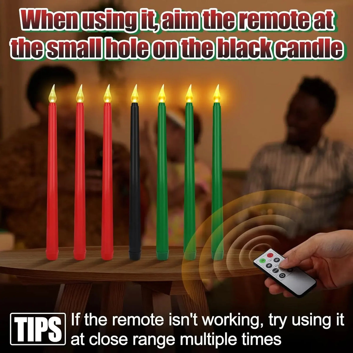 LED Flameless Taper Candles with Remote | Flickering Decor Flameless LED Candles PLUSH