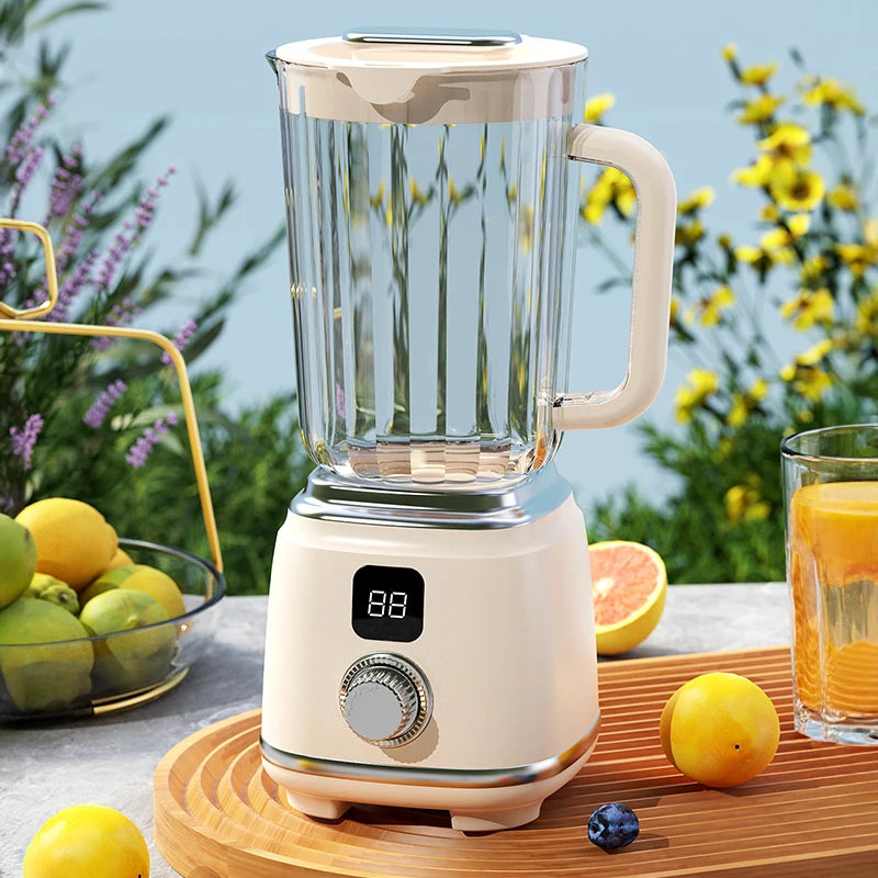 USB Portable Blender LED Display – Ice Crusher Smoothie Maker Portable Blender PLUSH WHITE