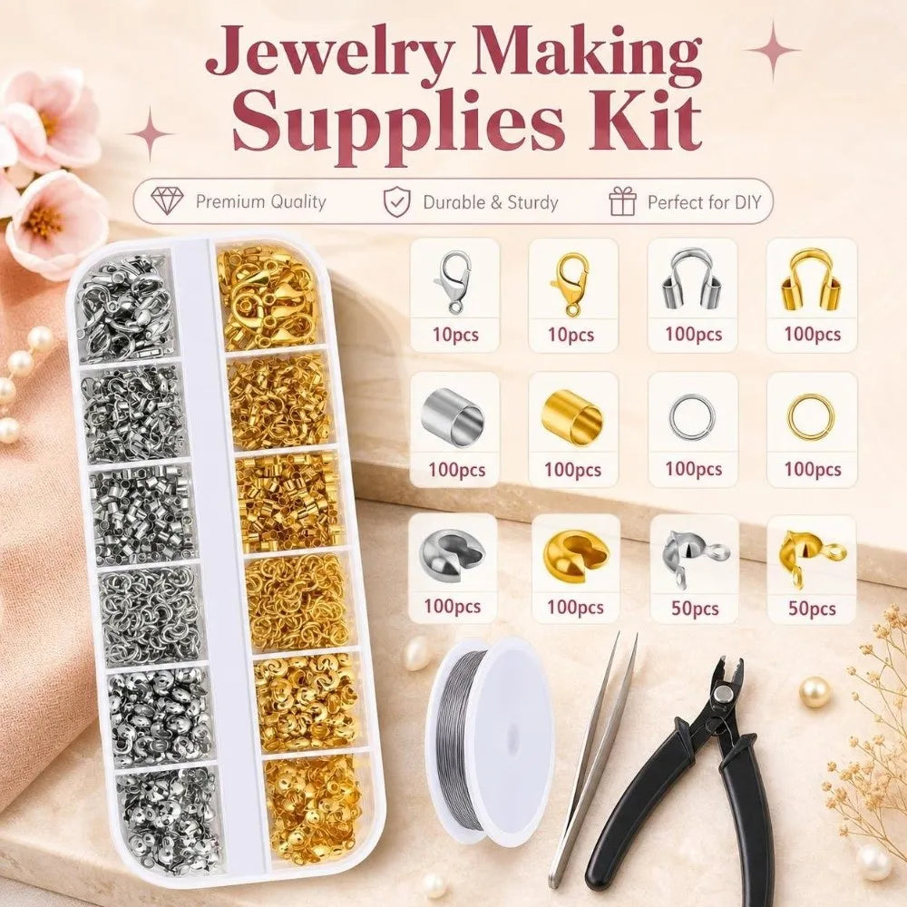 Jewelry Making Supplies Kit – Pliers, Jump Rings & Crimp Tools Jewelry Making Kit PLUSH