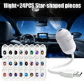 USB Galaxy Starry Sky Projector Night Light – Car & Bedroom Galaxy Projector Lamp PLUSH White-24Slices