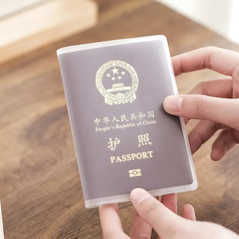 Frosted PVC Passport Cover – Waterproof Document Case 1-3 Pcs Passport Cover PLUSH Frosted-1PCS