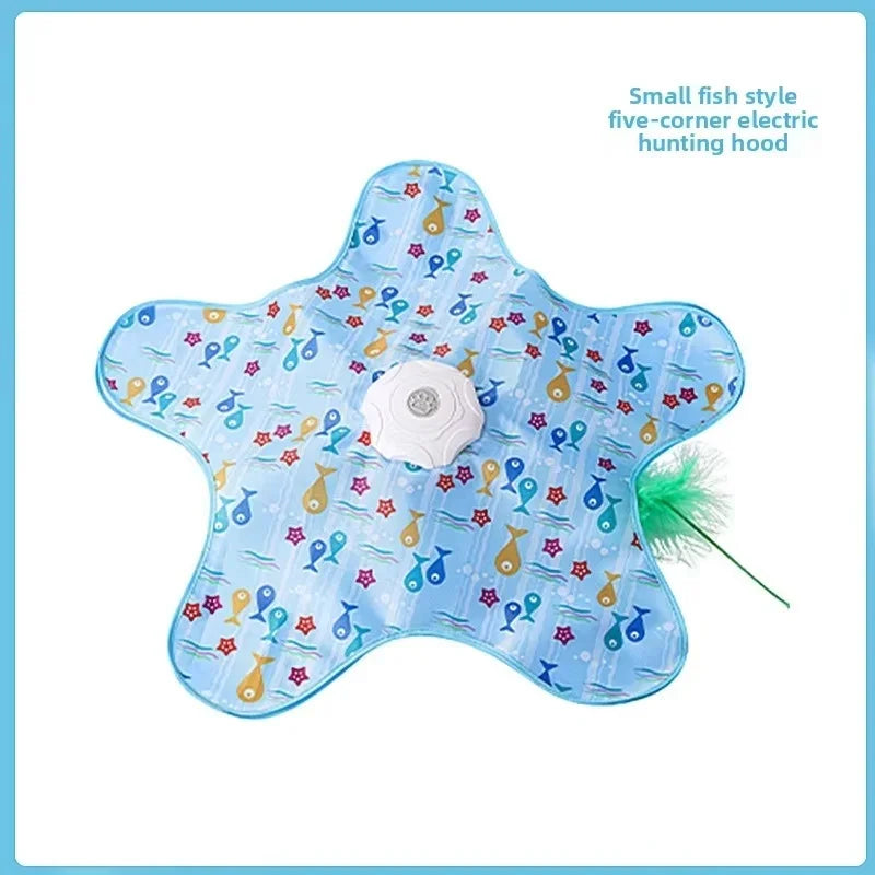 Interactive Hide & Seek Cat Toy – Motion Feather Kitten Teaser Interactive Cat Toy PLUSH