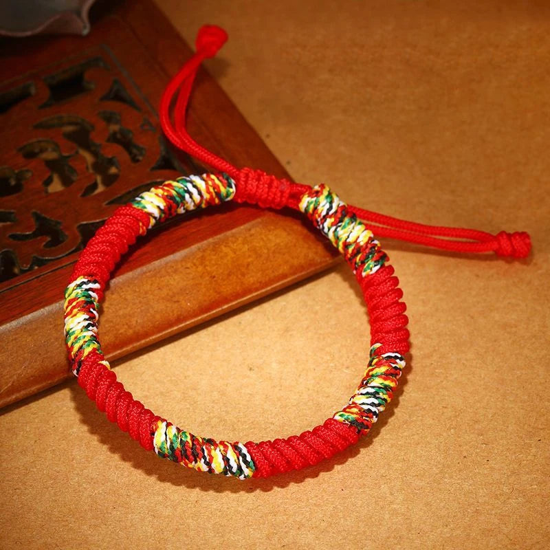 Tibetan Lucky Red String Bracelet – Braided Adjustable Unisex Braided String Bracelet PLUSH