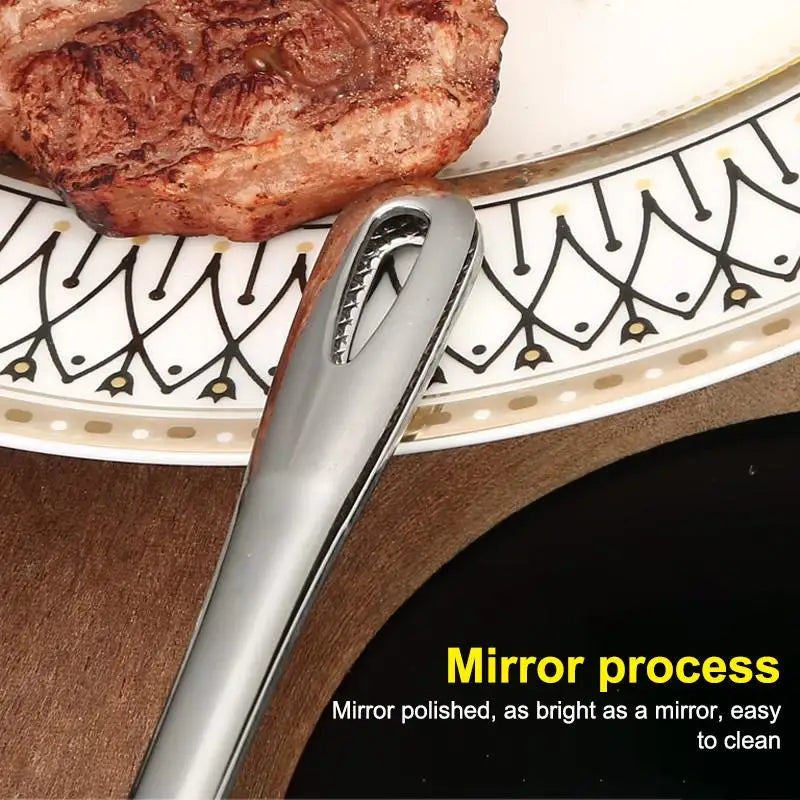 Stainless Steel BBQ Tongs – Korean Grill Clips for Meat & Veg BBQ Cooking Tongs PLUSH