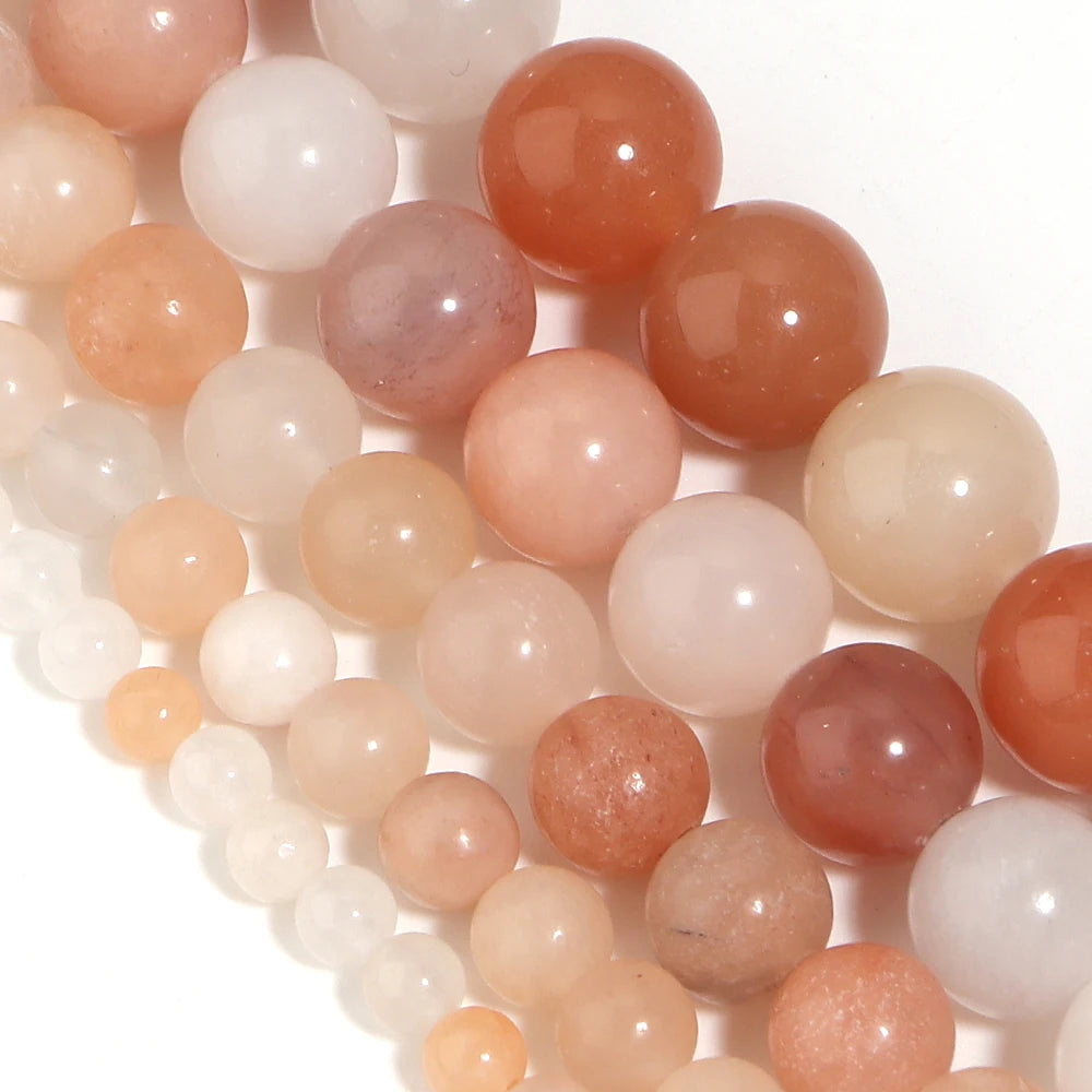 Pink Aventurine Stone Round Spacer Beads 4–12mm | DIY Jewelry Stone Spacer Beads PLUSH
