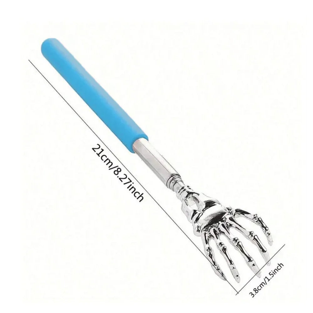 Telescoping Stainless Steel Back Scratcher – People & Pets Back Scratcher PLUSH BLUE No plug