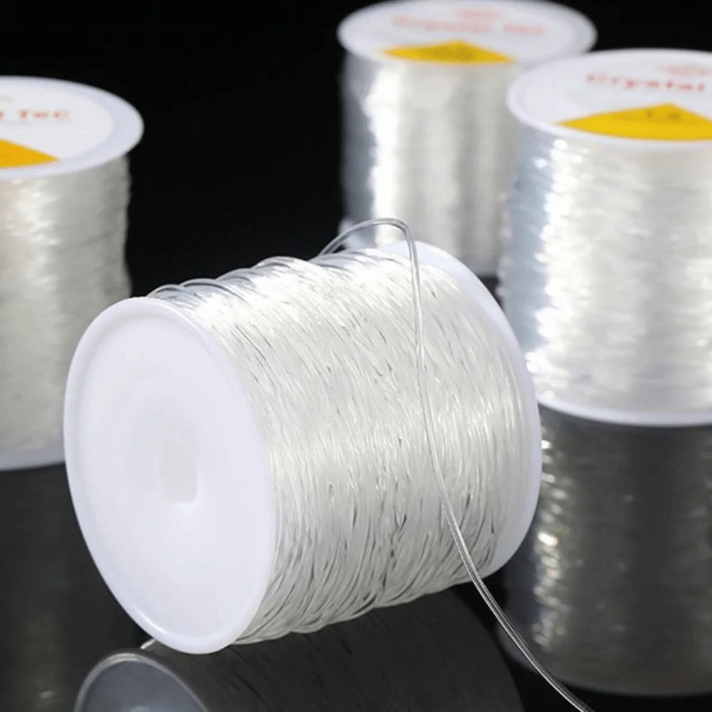 Elastic Crystal Cord 0.4–2mm Clear Stretch Beading Thread 100m Beading Cord PLUSH