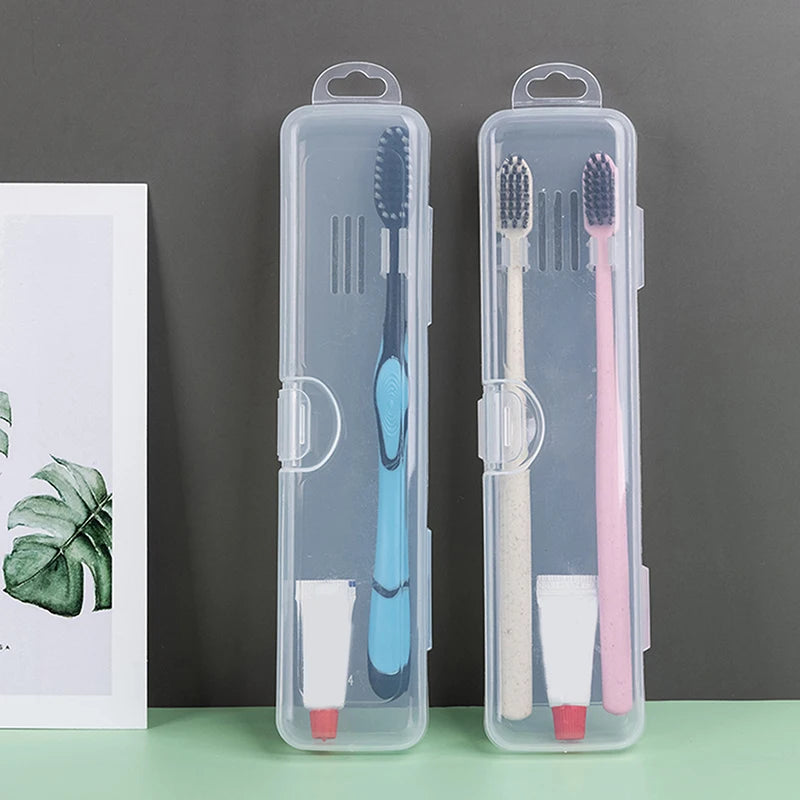Transparent Travel Toothbrush Holder & Toothpaste Case Toothbrush Travel Case PLUSH