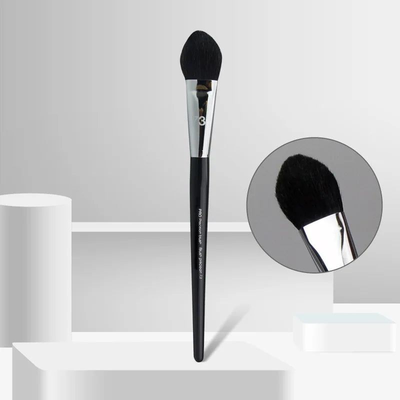 PLUSH No.73 Precision Flat Blush Brush – Soft Goat Hair Makeup Brush PLUSH
