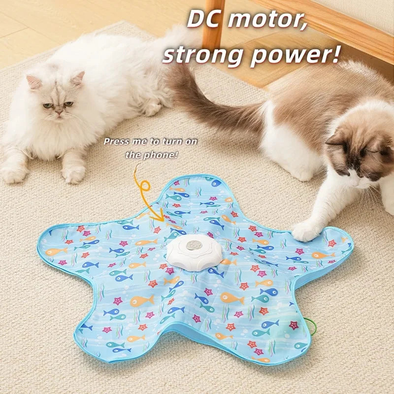 Interactive Hide & Seek Cat Toy – Motion Feather Kitten Teaser Interactive Cat Toy PLUSH
