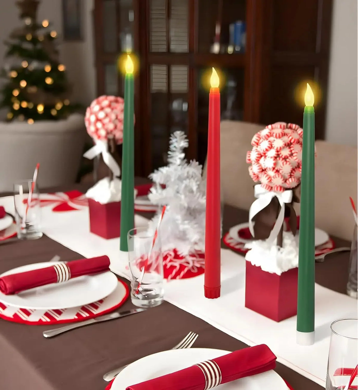 LED Flameless Taper Candles with Remote | Flickering Decor Flameless LED Candles PLUSH