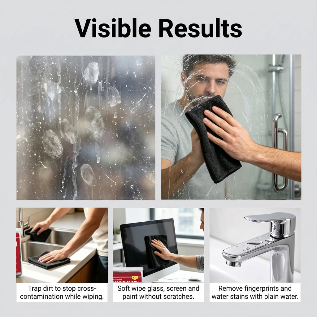 Thickened Reusable Microfiber Cleaning Cloths – 5 or 25 Pack Microfiber Cleaning Cloth PLUSH