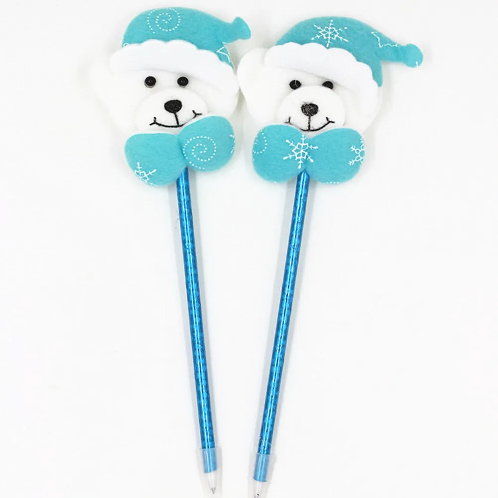 12pcs Christmas Cartoon Ballpoint Pens – Fine Tip & Smooth Ink Novelty Ballpoint Pens PLUSH
