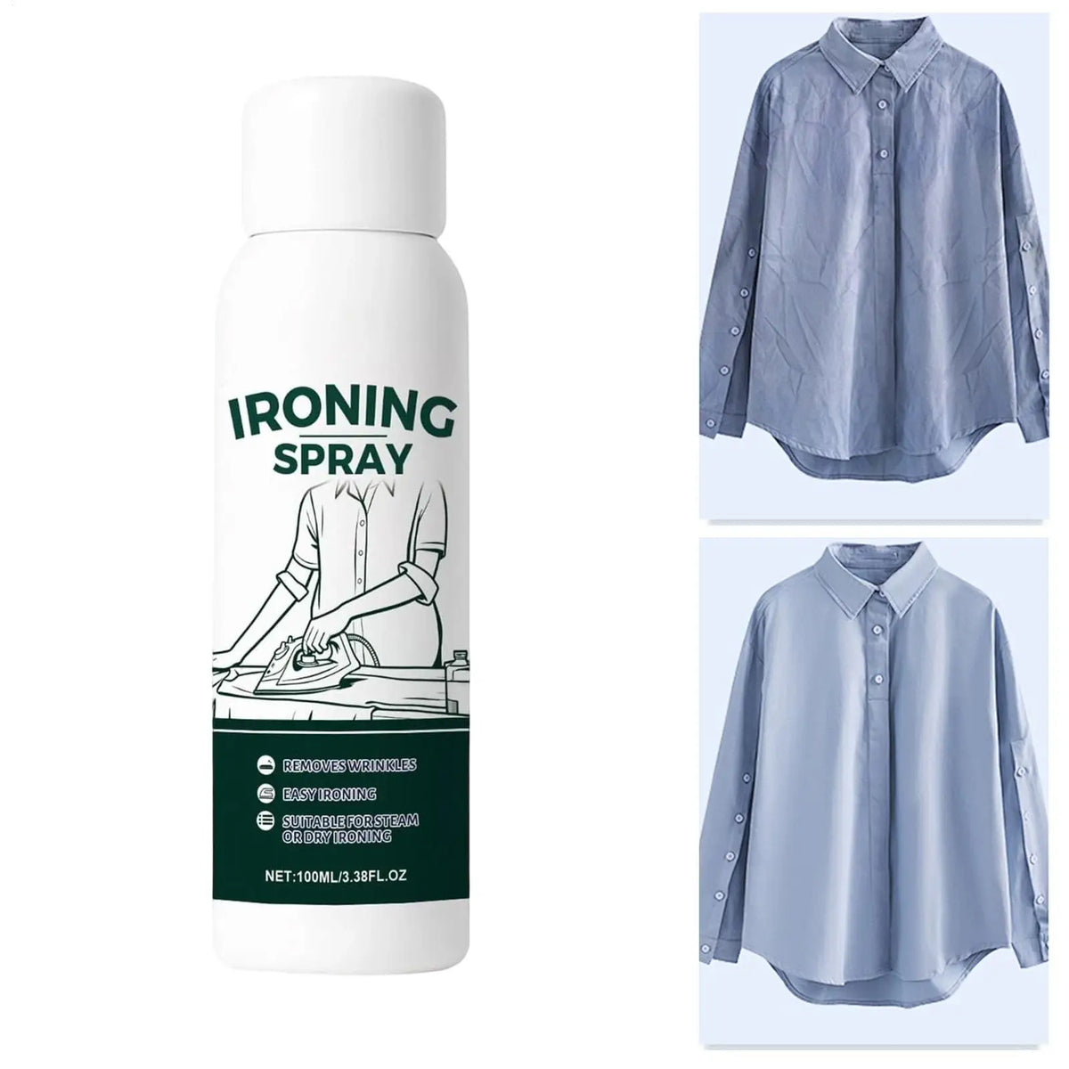 100ml Wrinkle Release Spray – Anti-Static Fabric Mist | PLUSH Fabric Care Spray PLUSH