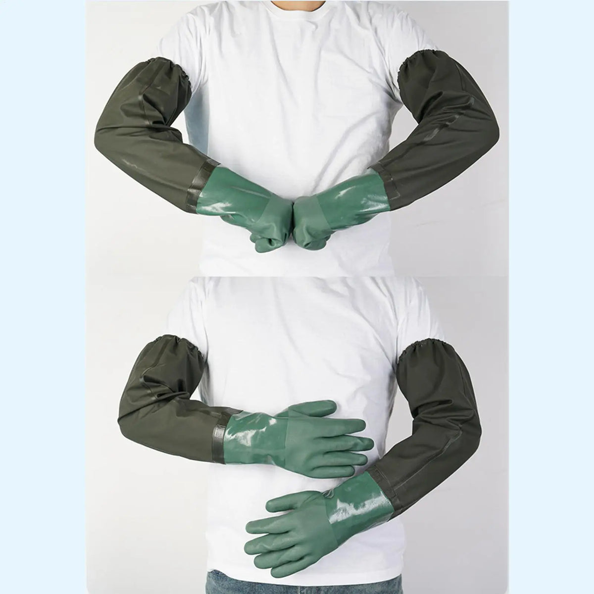 Long Rubber Cleaning Gloves – Waterproof Dishwashing & Garden Rubber Cleaning Gloves PLUSH