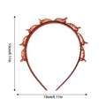 Women's Headband with Clips – Twist Plait Hair Hoop Hairpin Clip Headband PLUSH Red