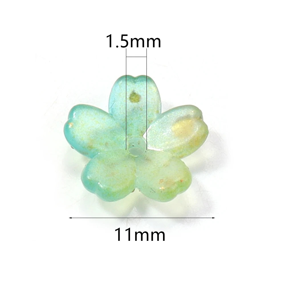200pcs 11mm Acrylic Flower Spacer Beads – DIY Jewelry Making Acrylic Flower Beads PLUSH