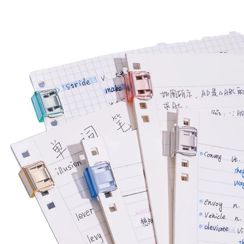 Sliding Push Clips for File & Document Organization – 10-30 Sheets Document Binder Clip PLUSH