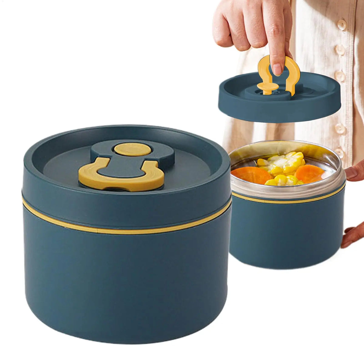 2-Tier Stainless Steel Insulated Bento Lunch Box 650ml Insulated Lunch Box PLUSH
