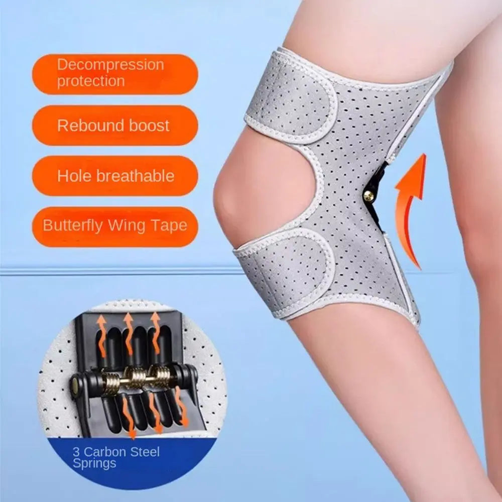 Spring-Loaded Adjustable Knee Brace – Breathable Support Sleeve Knee Brace Support PLUSH