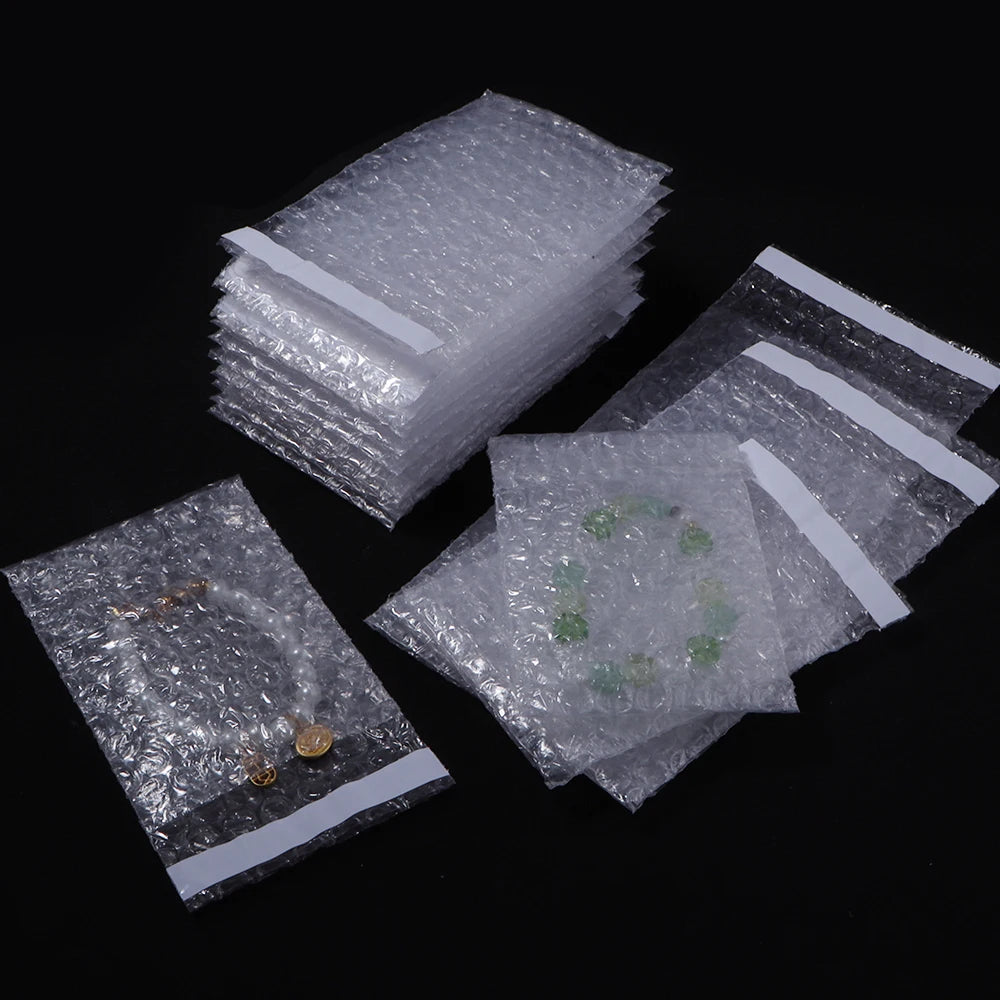 Self Adhesive Clear Bubble Wrap Pouches – Mailing Bags 10-50pcs Bubble Wrap Pouches PLUSH