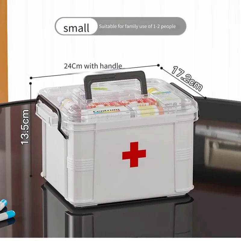 Large Family Medicine Organizer Box – Child-Safe Storage Cabinet Medicine Storage Box PLUSH A