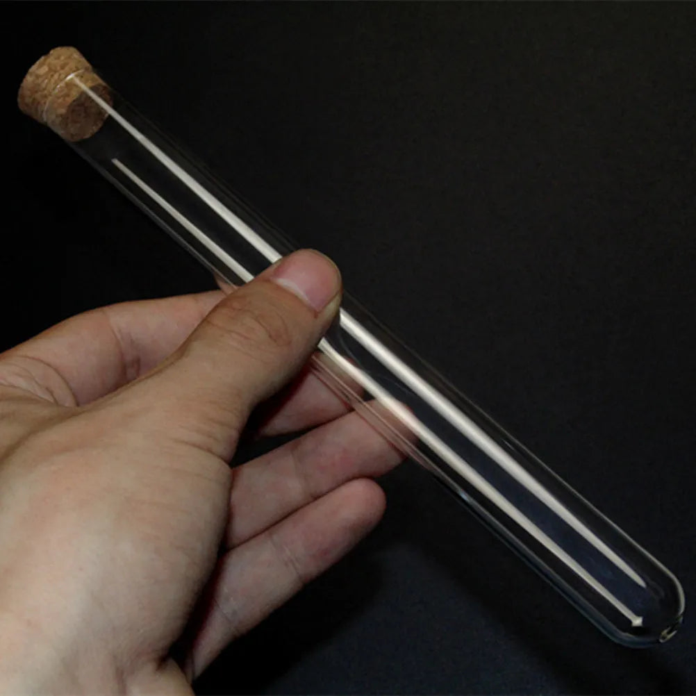8pcs Glass Test Tubes 20x150mm with Cork Stoppers | Set Glass Test Tubes PLUSH