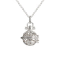 Angel Caller Harmony Ball Locket Pendant Necklace – Chime Bell Pendant Necklace PLUSH Silver
