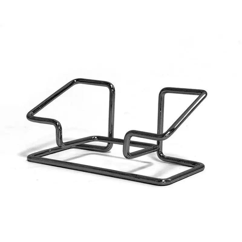KOQZM Dual-Slot Metal Business Card Display Stand Holder Business Card Holder PLUSH Black