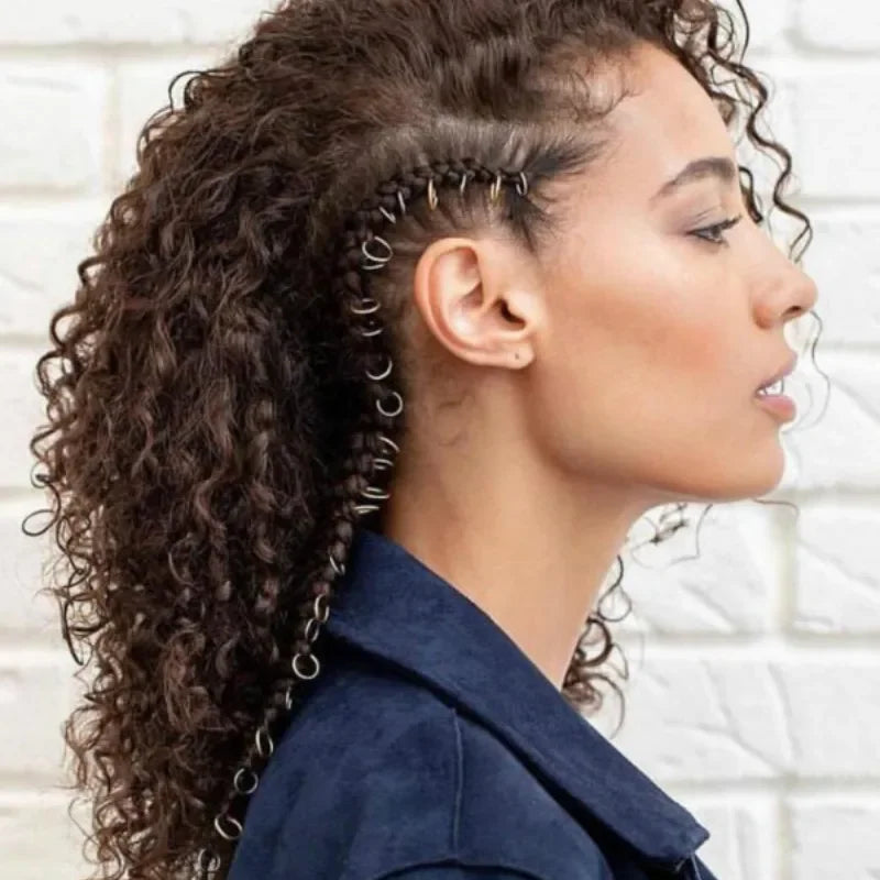 Metal Hair Rings Braid Dreadlock Hoop Clips 50–200pcs Bulk Hair Braid Rings PLUSH