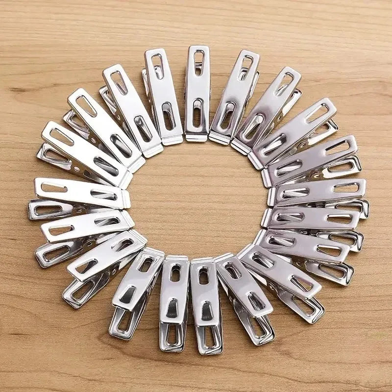 Stainless Steel Clothespins Binder Clips – 20 or 40 Pack Metal Clothespins PLUSH