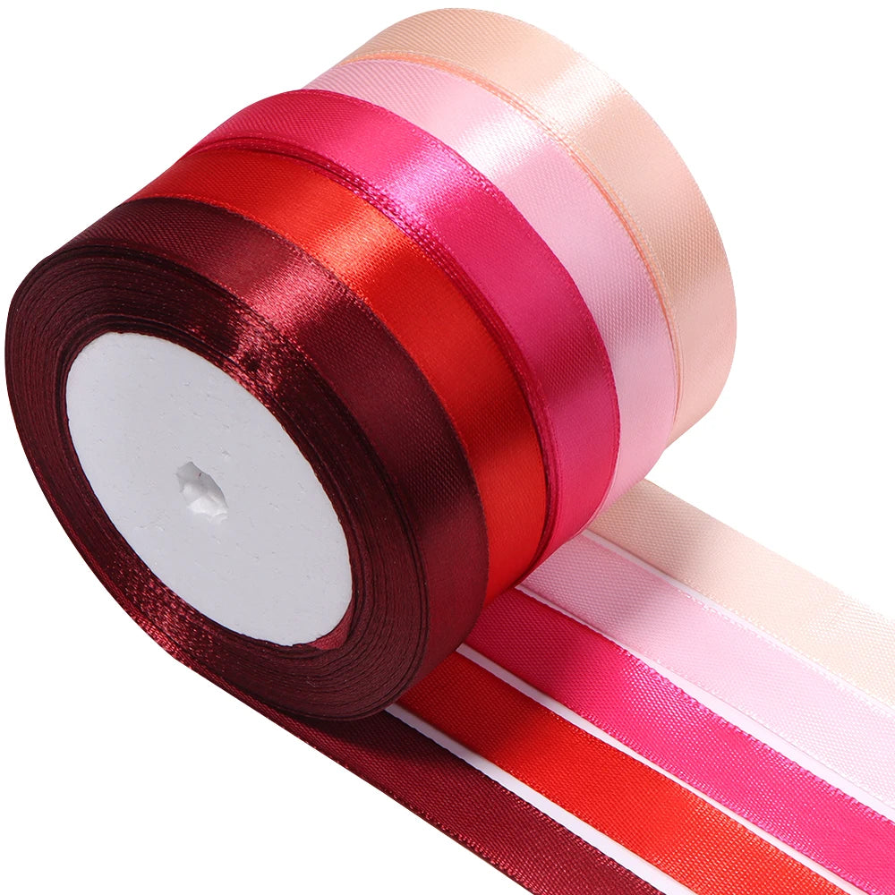 Multicolor Satin Ribbons 15/25mm – Wedding & DIY Crafts 3-7 Rolls Satin Craft Ribbon PLUSH 15mm 05 x 5rolls 25yards x 1roll