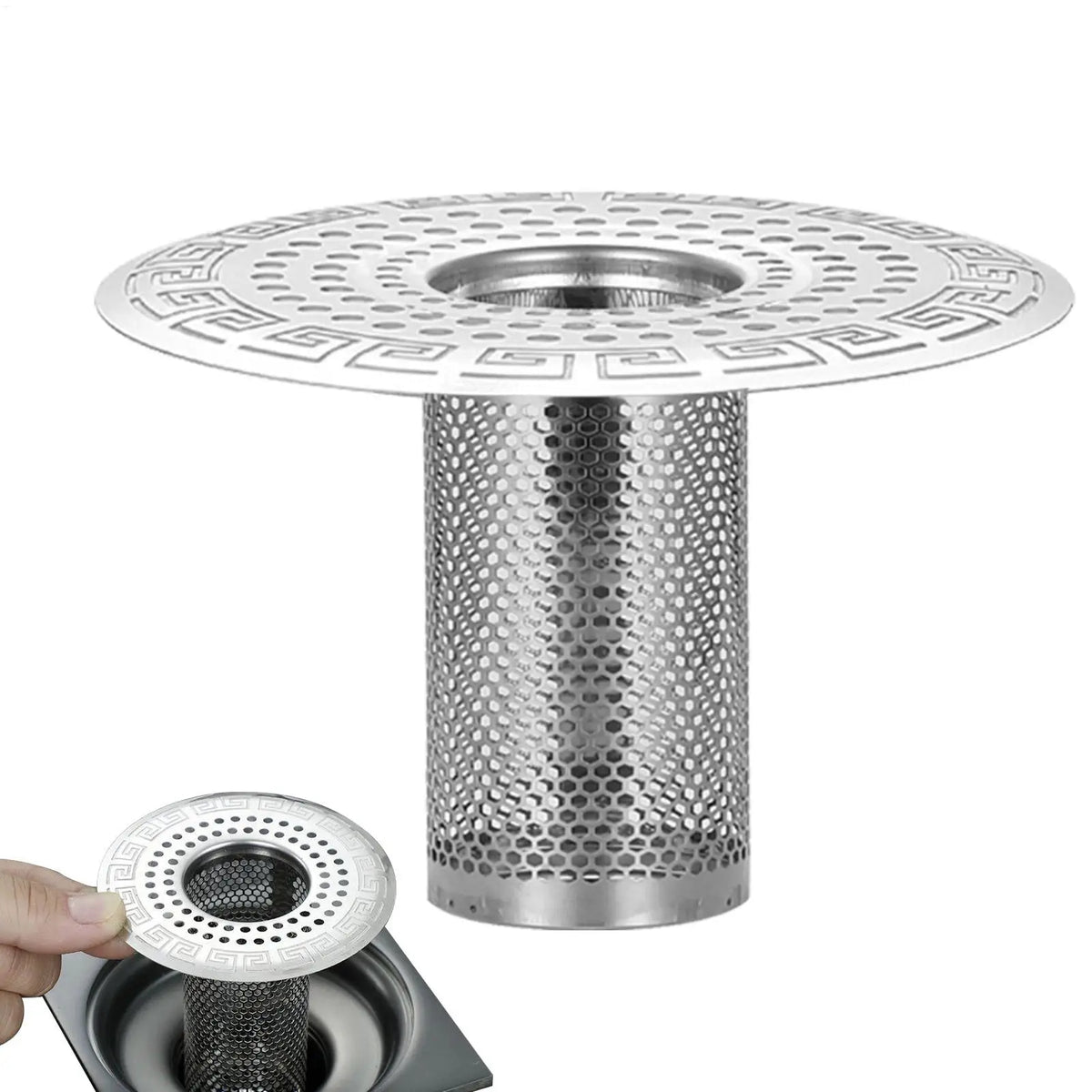 Stainless Steel Shower Drain Hair Catcher & Sink Strainer Drain Hair Catcher PLUSH