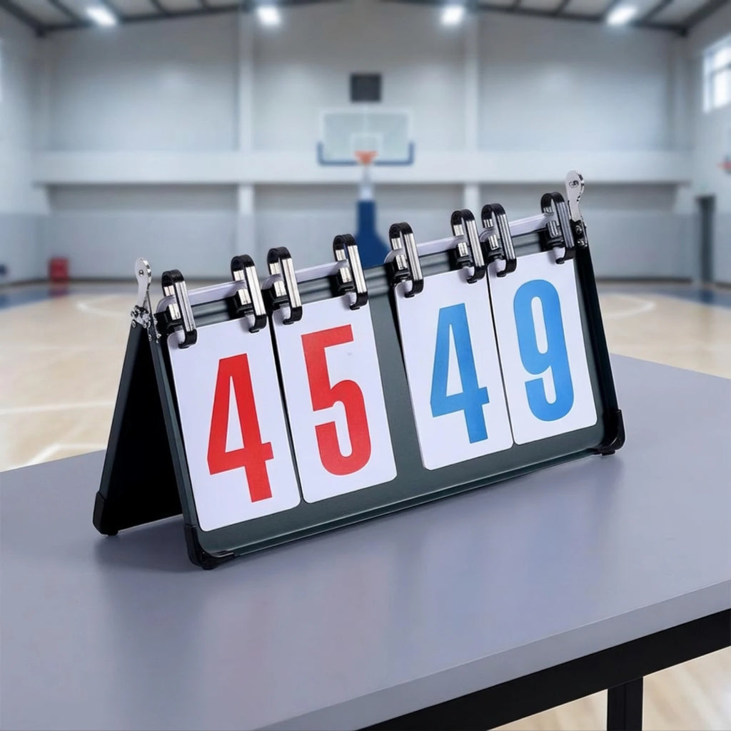 Manual Flip Scoreboard – Portable Tabletop Score Keeper Flip Scoreboard PLUSH