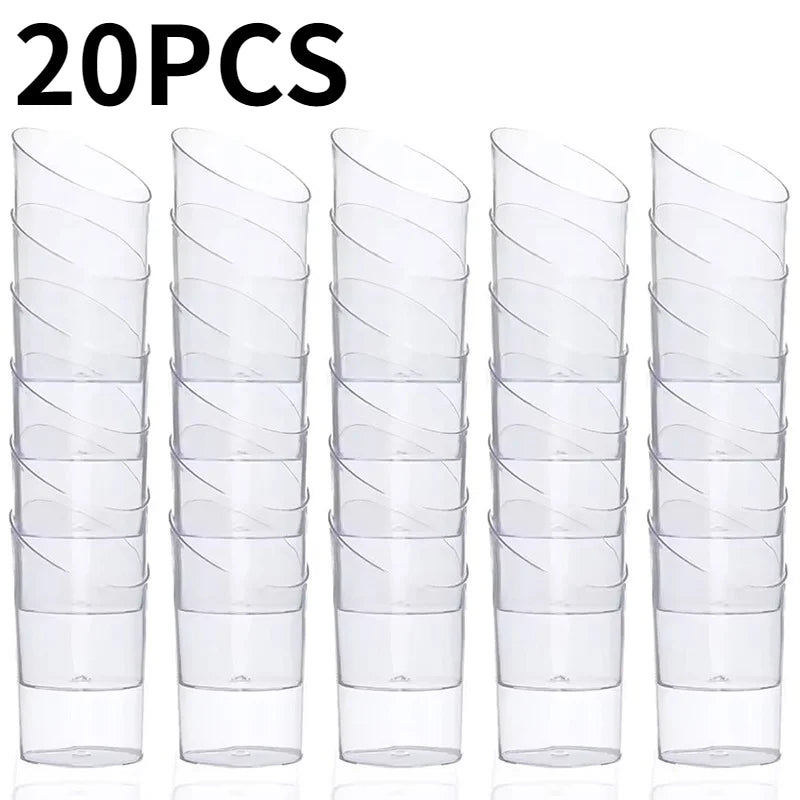 Clear Plastic Disposable Dessert Cups 80ml – 10/20/40 Pack Disposable Dessert Cups PLUSH 20PCS